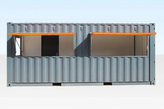Container Bar Caffetteria Professionale 20 Piedi con Triplo Portellone