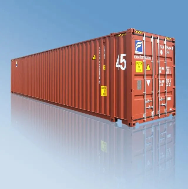 Contenitore Marittimo High Cube 45 Piedi per Carichi Voluminosi