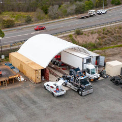 Copertura a Volta Robusta per Container Marittimi 12.19m x 12.19m x 3.96m
