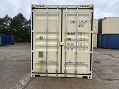 Container 40 Piedi High Cube RAL 1015 (Avorio) con Tasche per Carrello - Nuovo