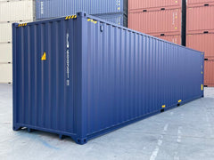 Container 40 Piedi High Cube RAL 5013 (Blu) con Tasche per Carrello - Nuovo