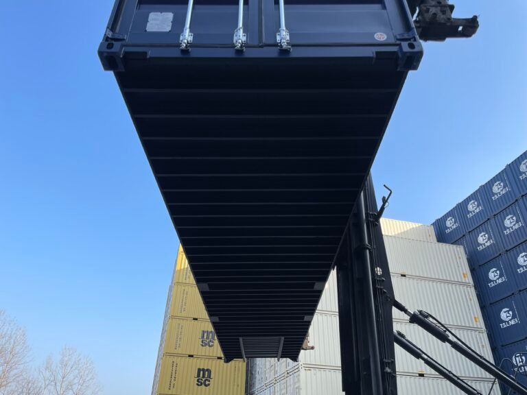 Container 40 Piedi High Cube RAL 5013 (Blu) con Tasche per Carrello - Nuovo