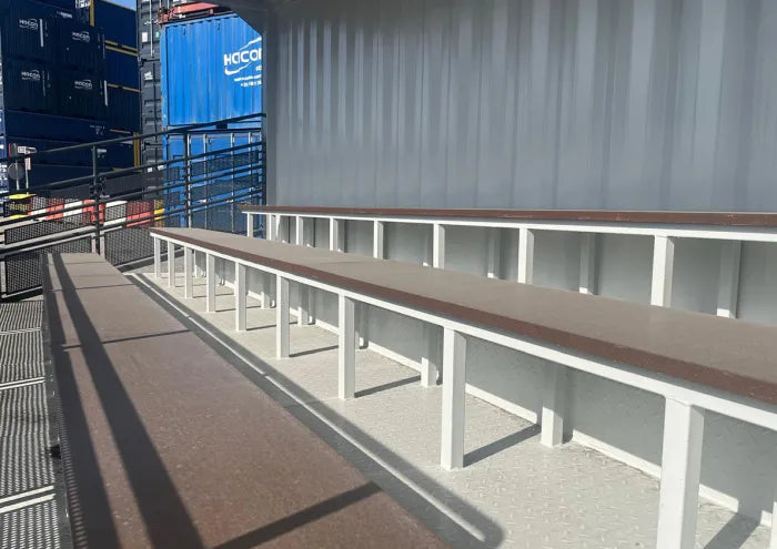 Container 40 Piedi High Cube Tribuna Eventi - Allestito con Sedute