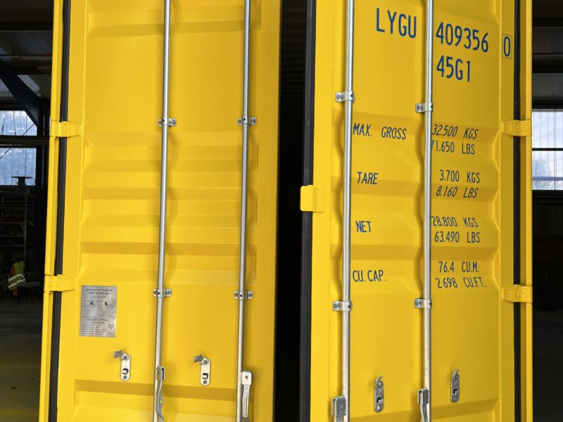 Container 40 Piedi High Cube (HC) Nuovo - Giallo RAL 1021 (Primo Viaggio)