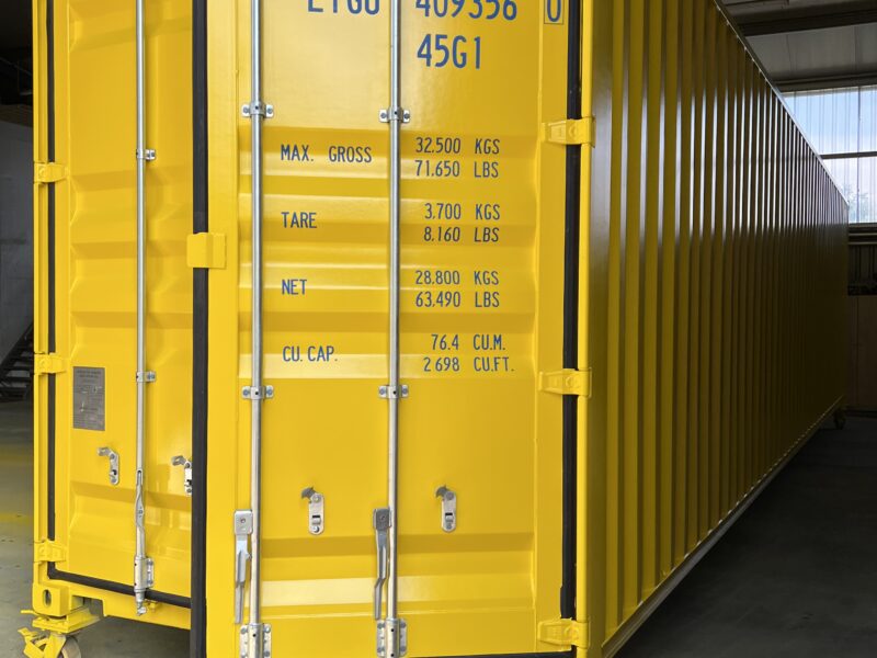Container 40 Piedi High Cube (HC) Nuovo - Giallo RAL 1021 (Primo Viaggio)