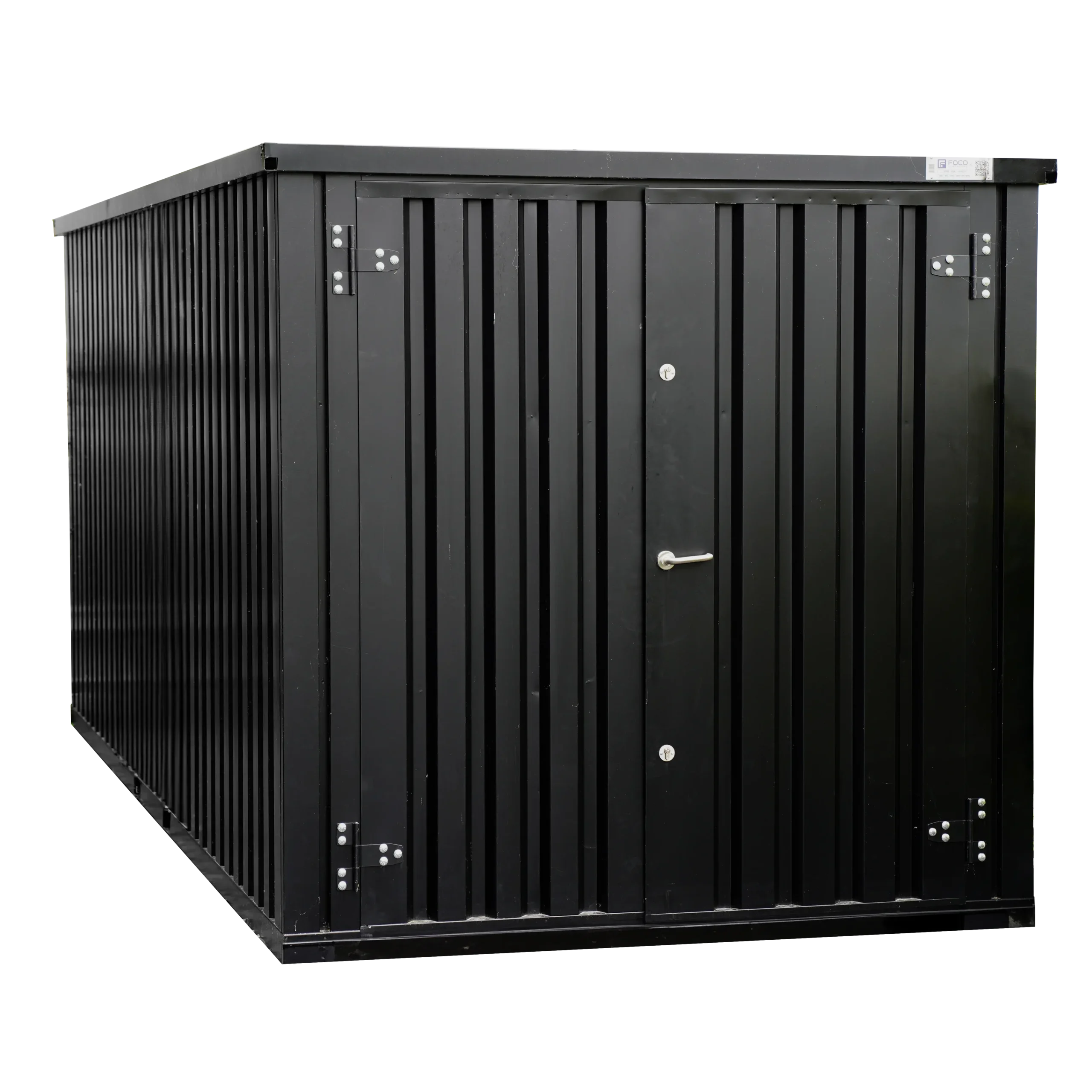 Container di Stoccaggio Modulare 6x2m Smontabile - Nero Profondo
