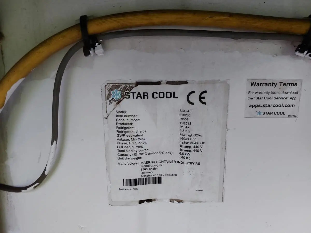 Container Frigo 10 Piedi High Cube Usato (2018) - Motore Starcool (Uso Statico)