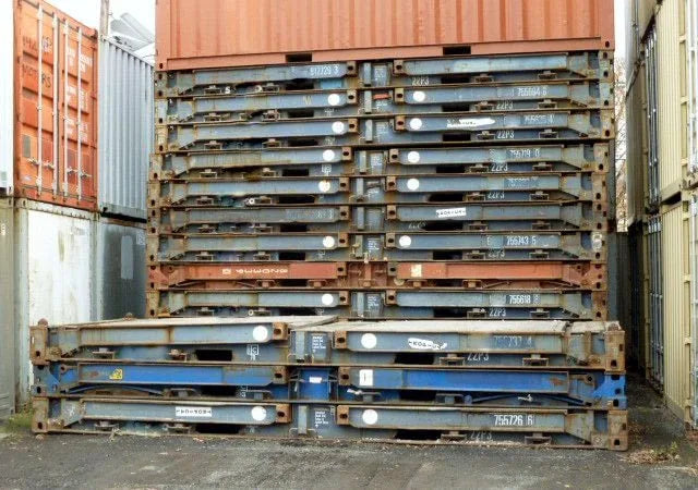 Container Piattaforma Flat Rack Pieghevole 20 Piedi per Carichi Pesanti