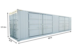 Contenitore High Cube 40 Piedi con Doppie Porte Laterali