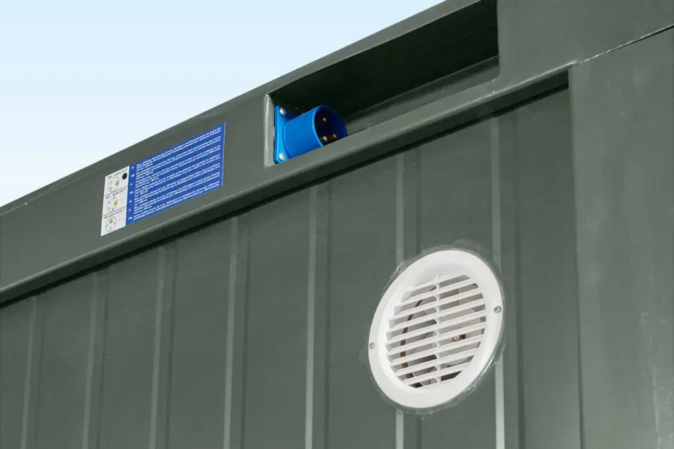 Modulo Servizi Igienici Doppio Autoportante - Verde Bottiglia